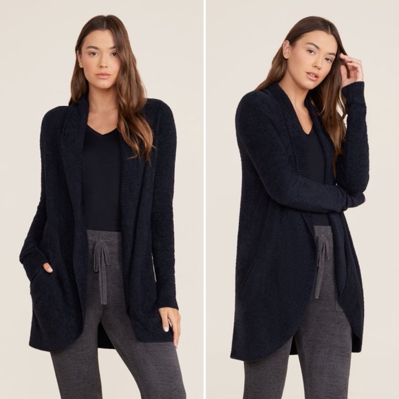 Barefoot Dreams Sweaters - Barefoot Dreams CozyChic Lite® Circle Cardigan Black Style 452 Women's Size XS/S